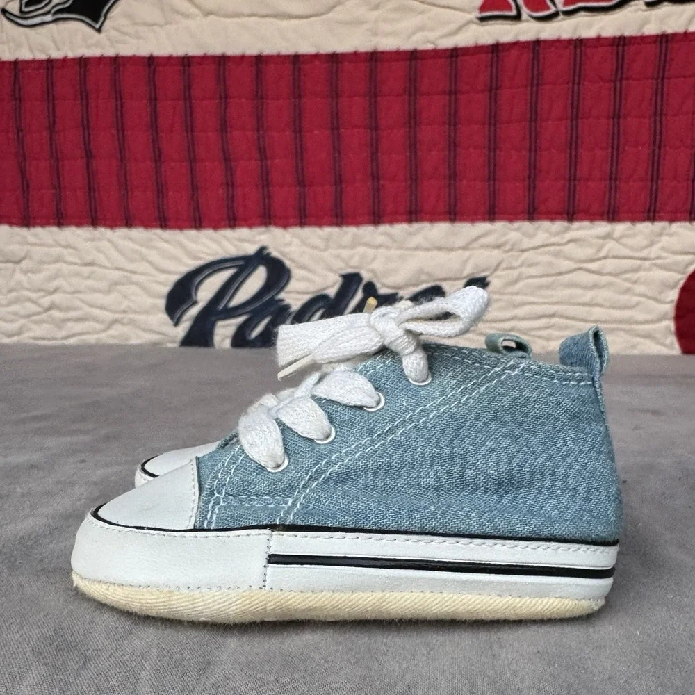 Size 3c‎ - Converse Baby Crib Shoes Denim White